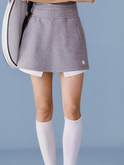 Heather Grey Short Skirt with Inside Short