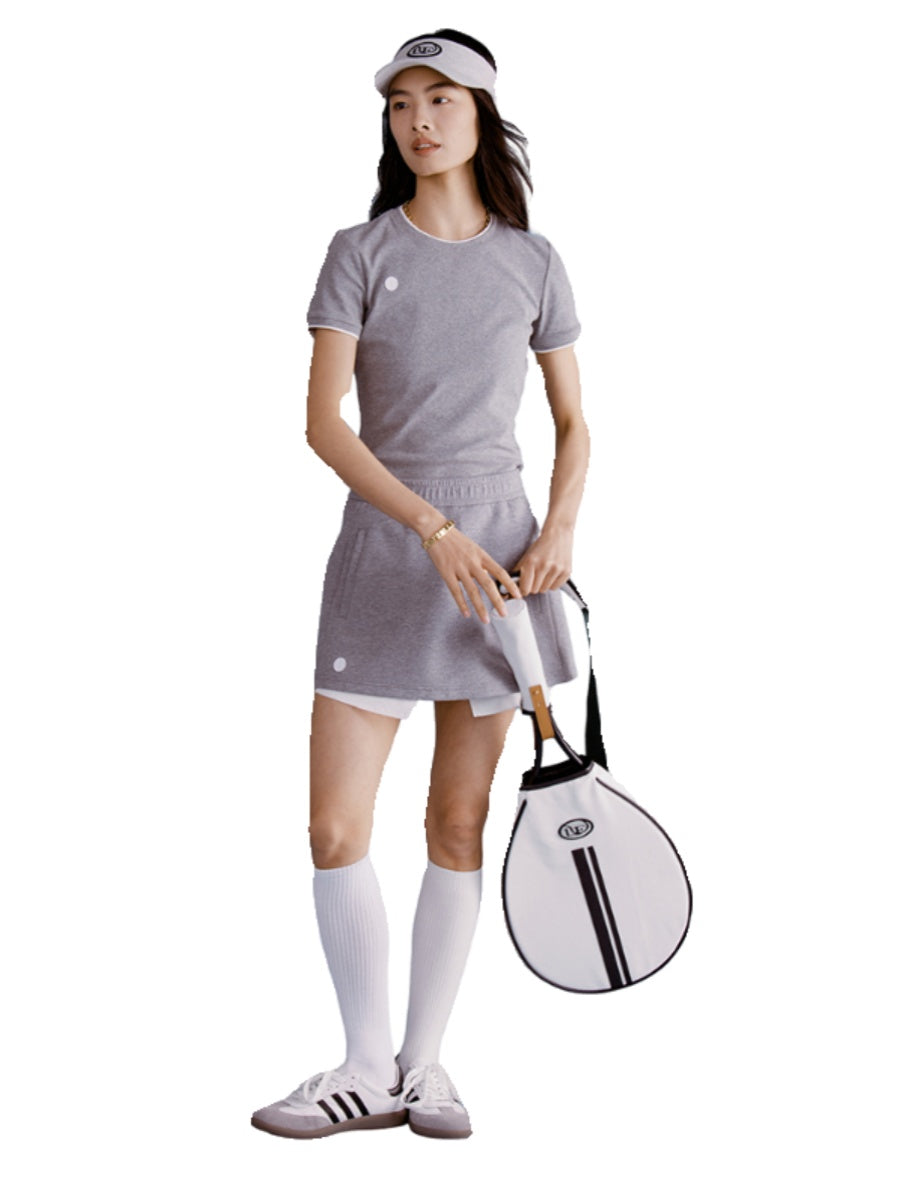 Heather Grey Short Skirt with Inside Short