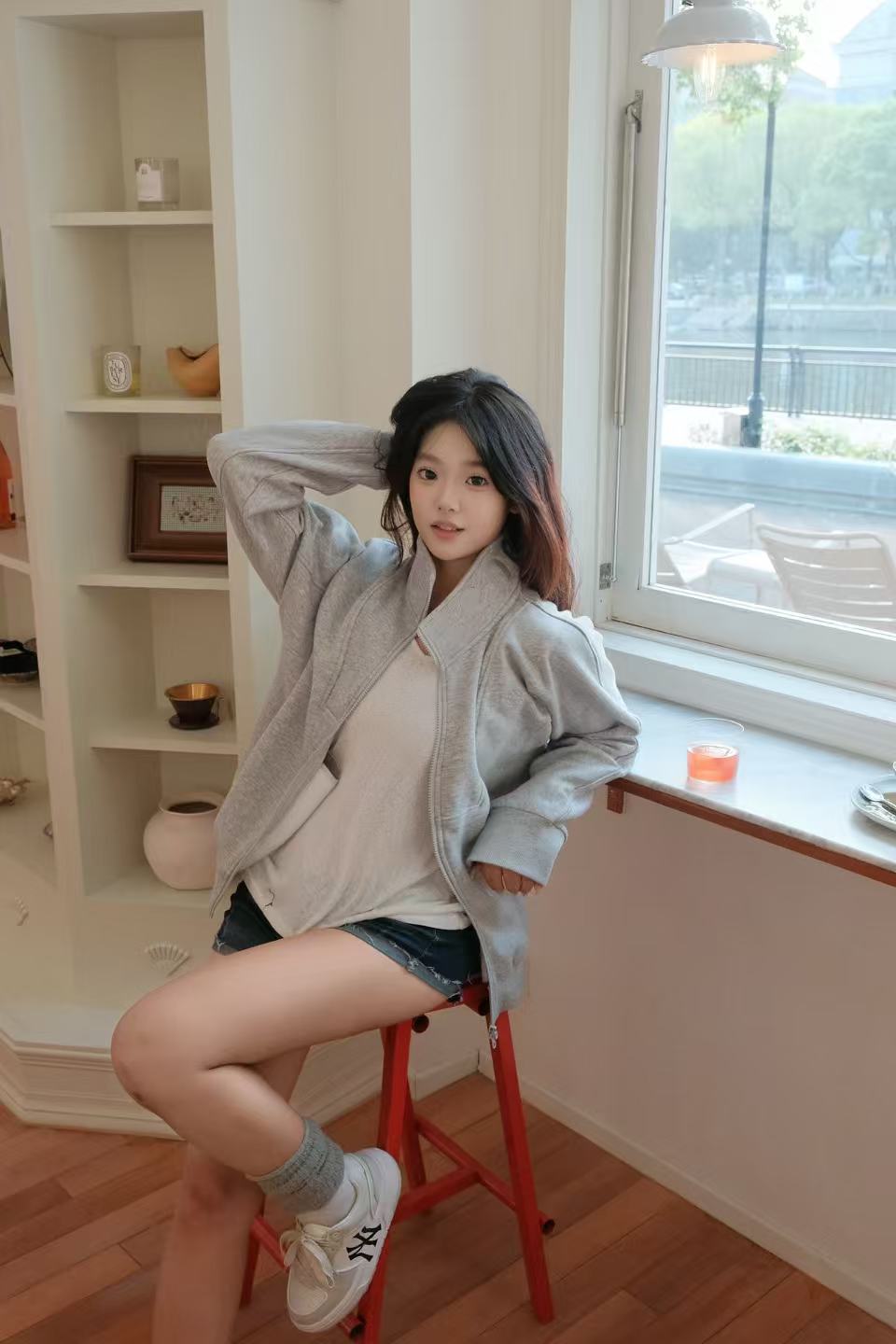 Long-cut tenez® Sweater with Zip (and fleece)