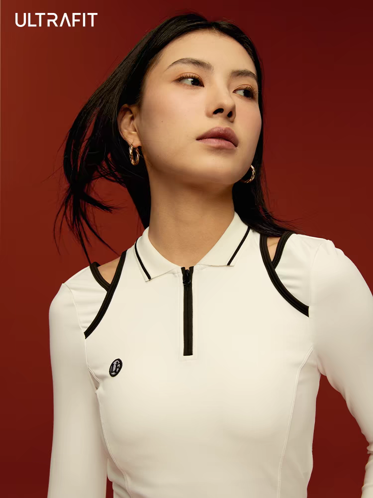 Asymmetrical Patchwork White Long Sleeve Dress