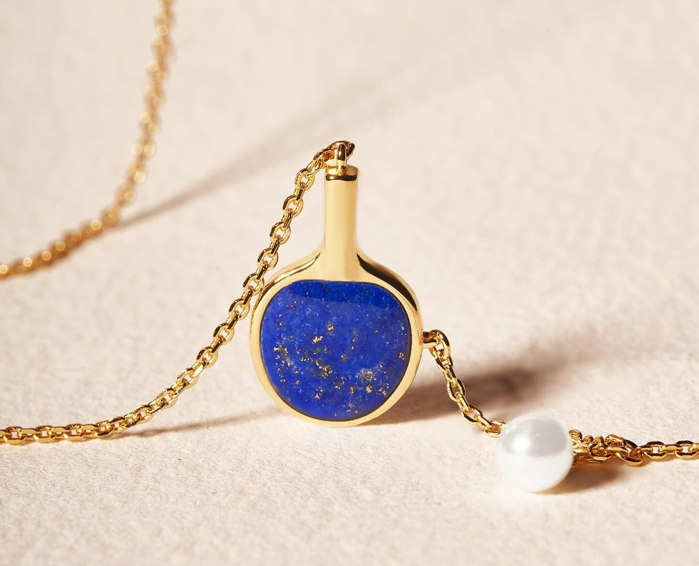 Lapis Lazuli Table Tennis Necklace