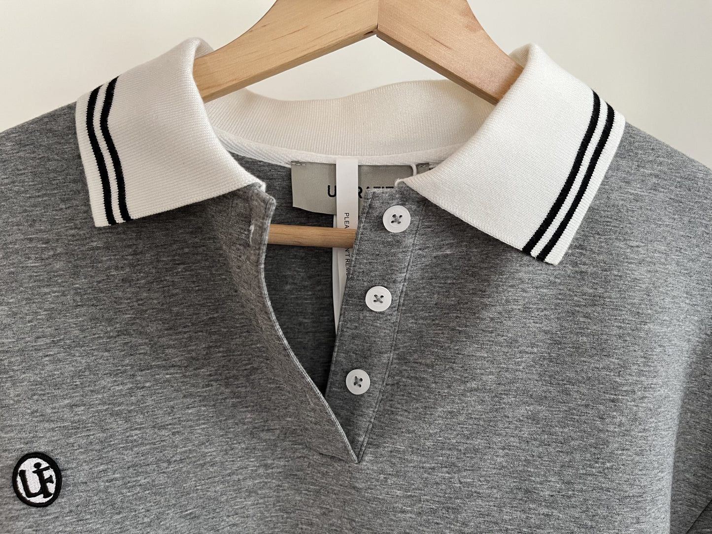 Heather Grey Polo Sweatshirt