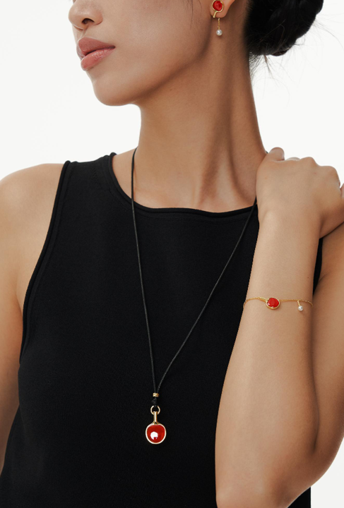 Red Table Tennis Stud Earring (Single)