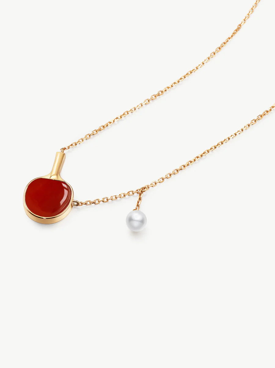 Red Table Tennis Necklace
