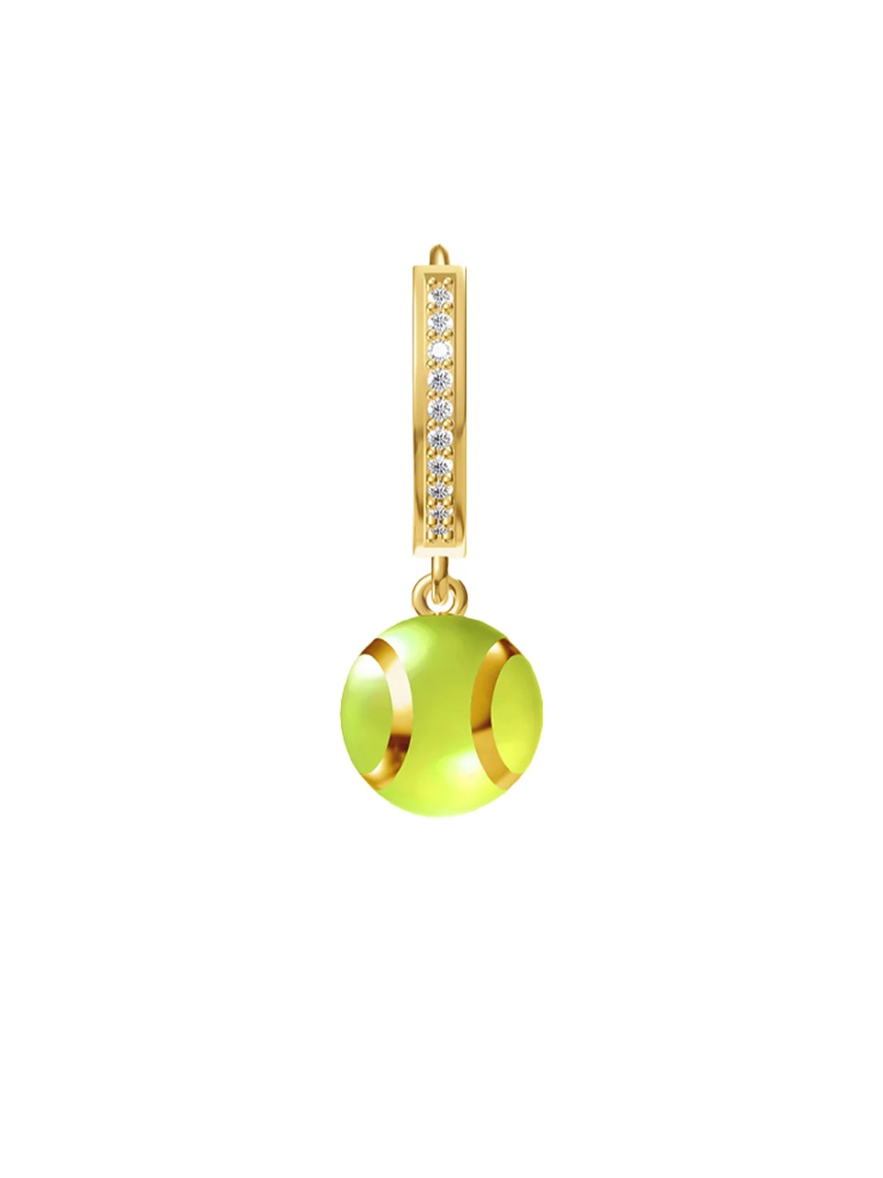 Tennis Ball Earring (single or double)