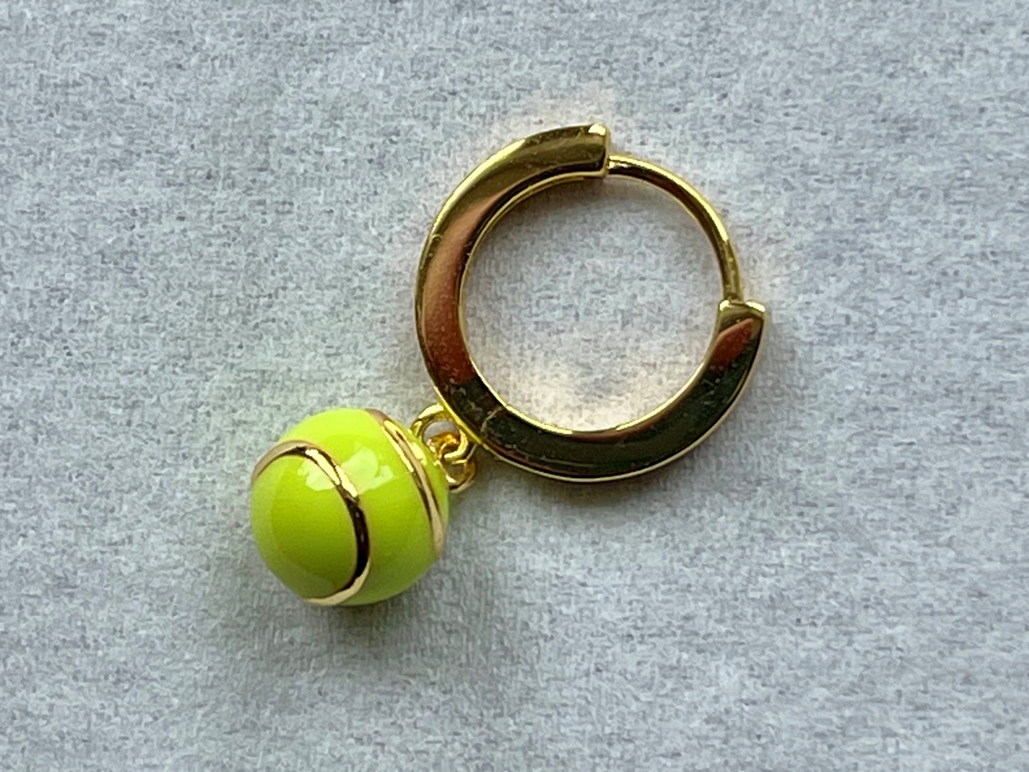 Tennis Ball Earring (single or double)