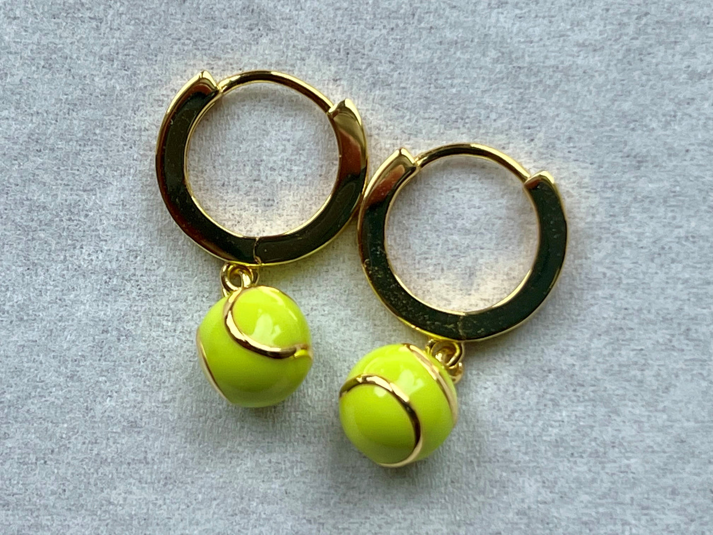Tennis Ball Earring (single or double)