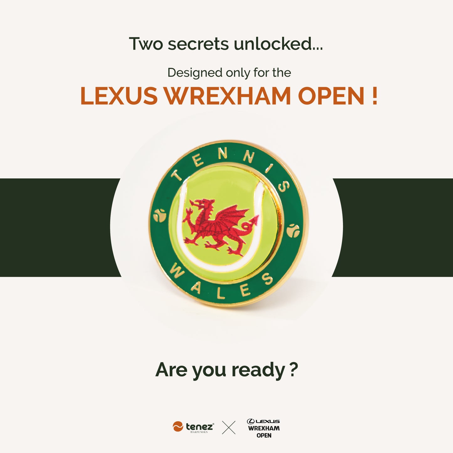 Tennis Wales Pin & Magnet Badge