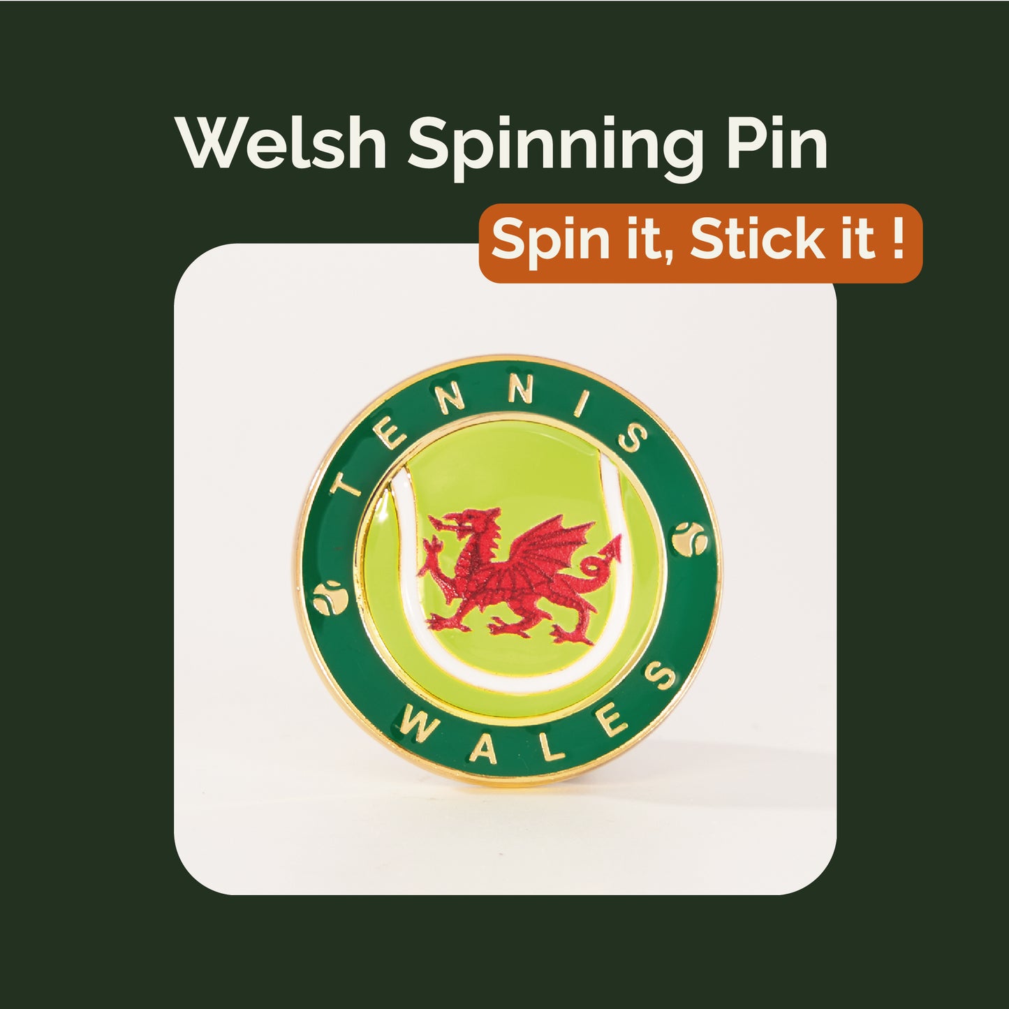 Tennis Wales Pin & Magnet Badge