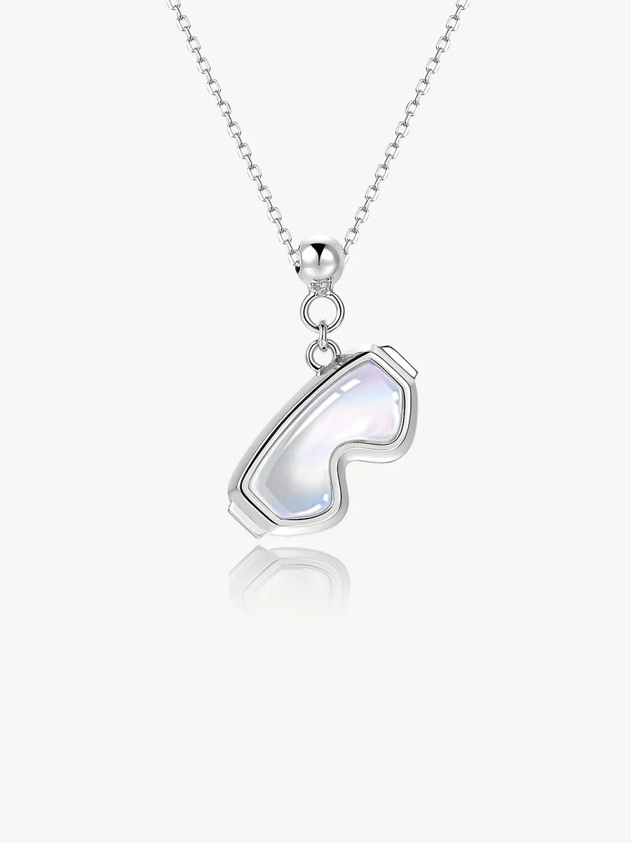 White Ski Goggles Necklace