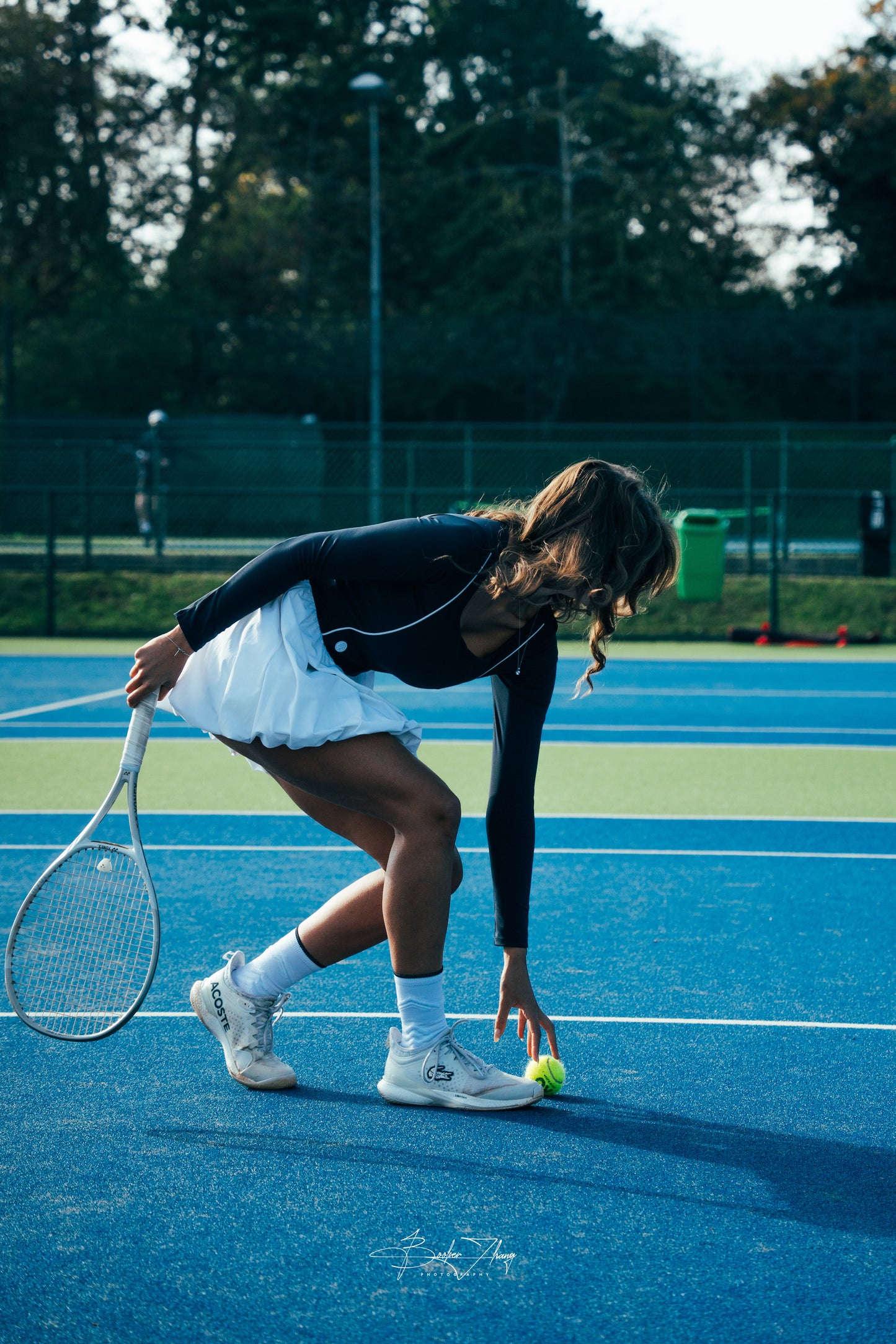 Navy & White Long-Sleeved Tennis Dress