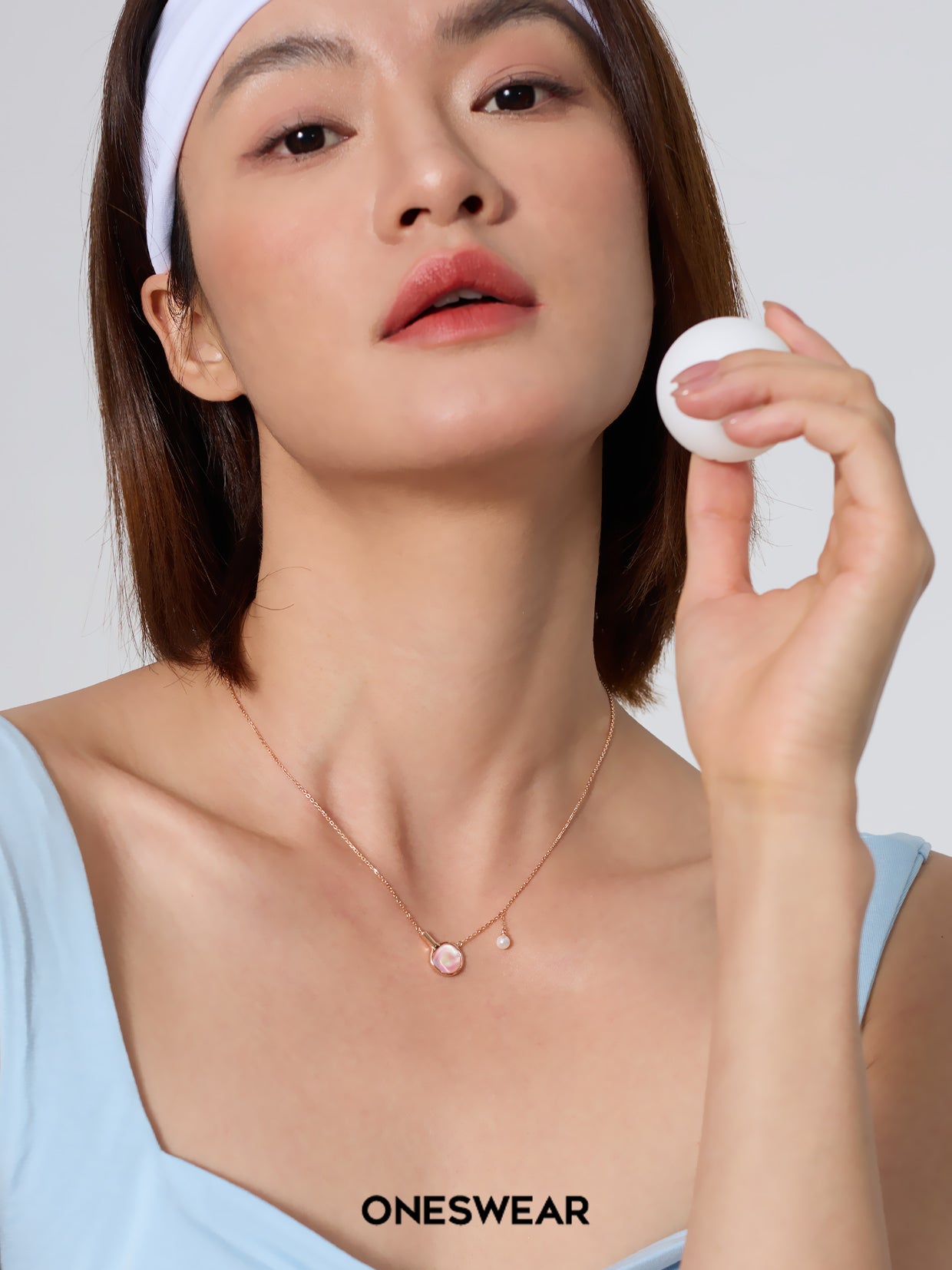 Mother of Pearl Table Tennis Necklace