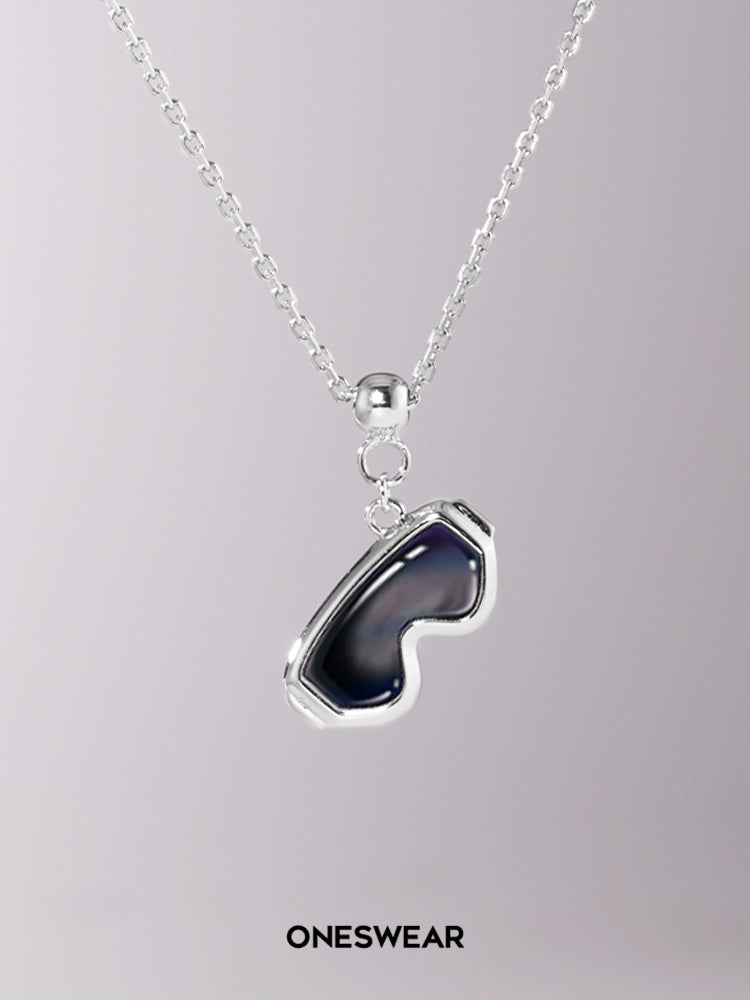 Black Ski Googles Necklace