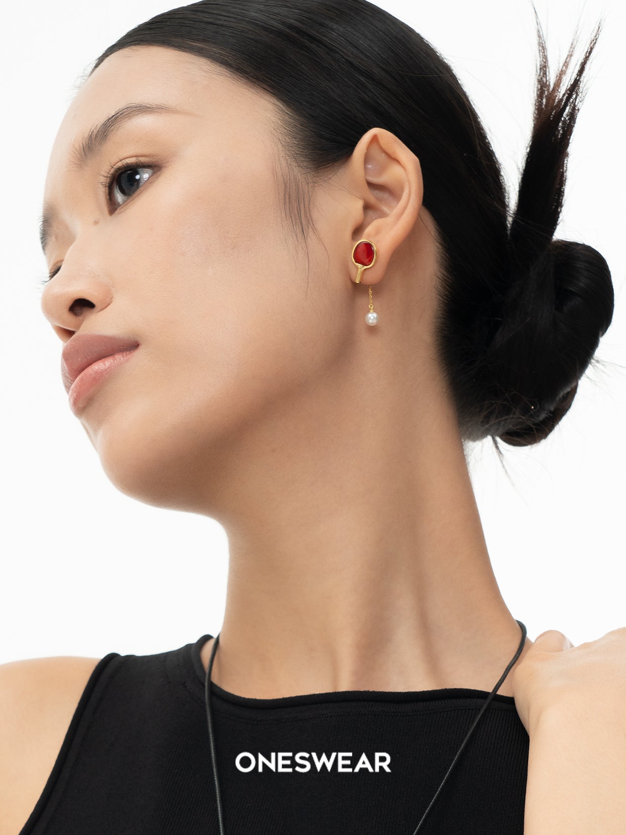 Red Table Tennis Stud Earring (Single)