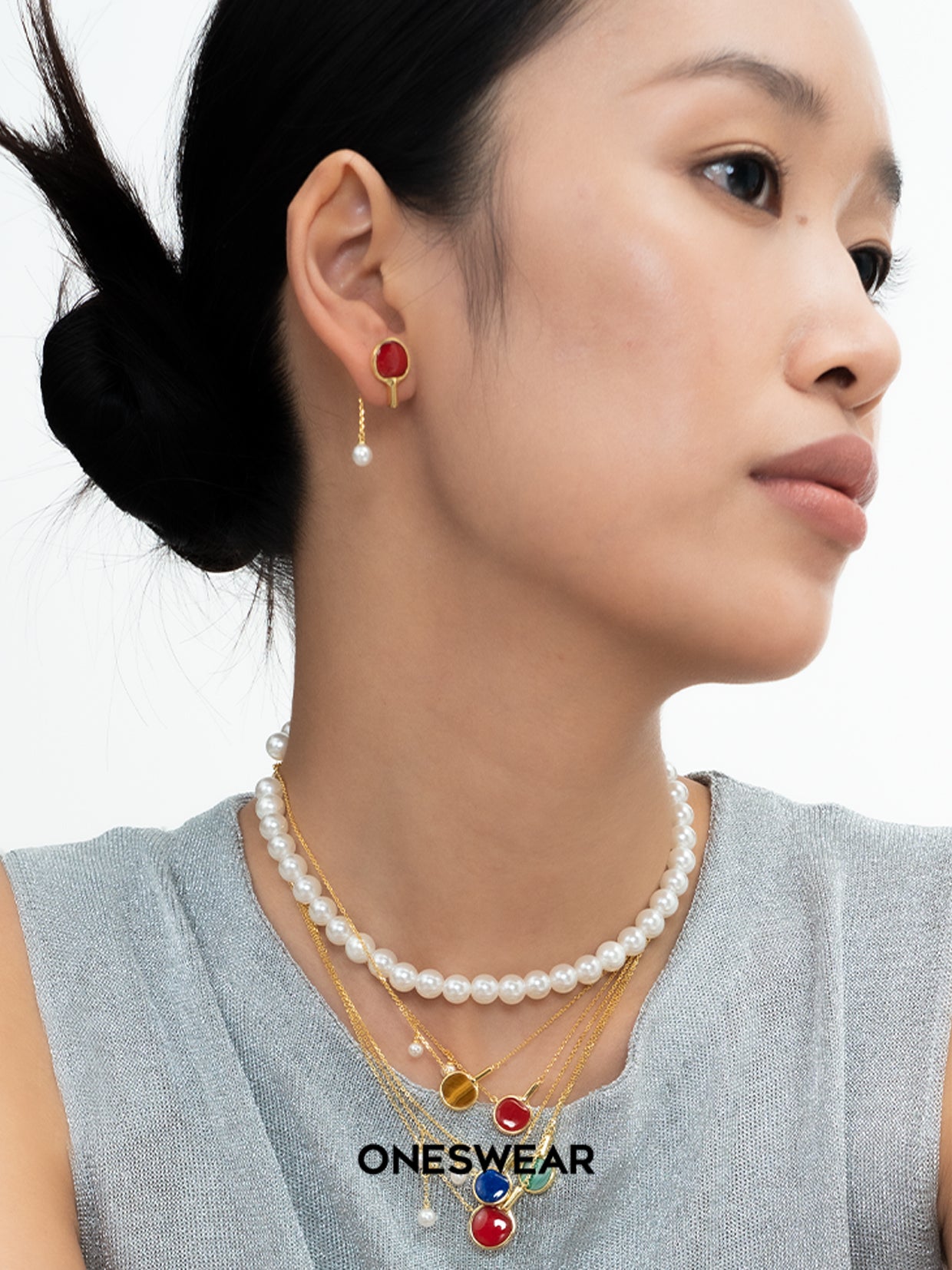 Red Table Tennis Stud Earring (Single)