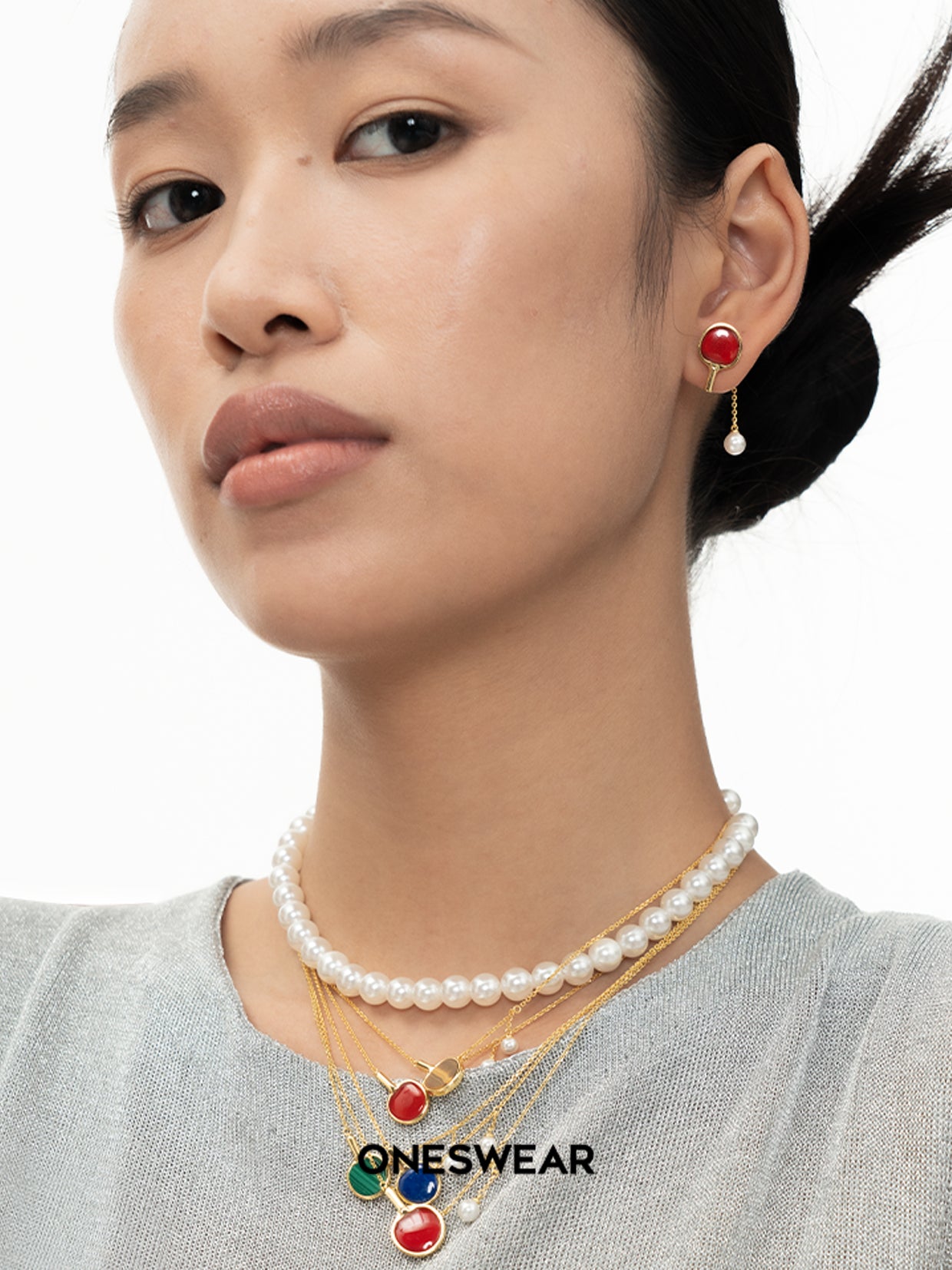 Red Table Tennis Stud Earring (Single)