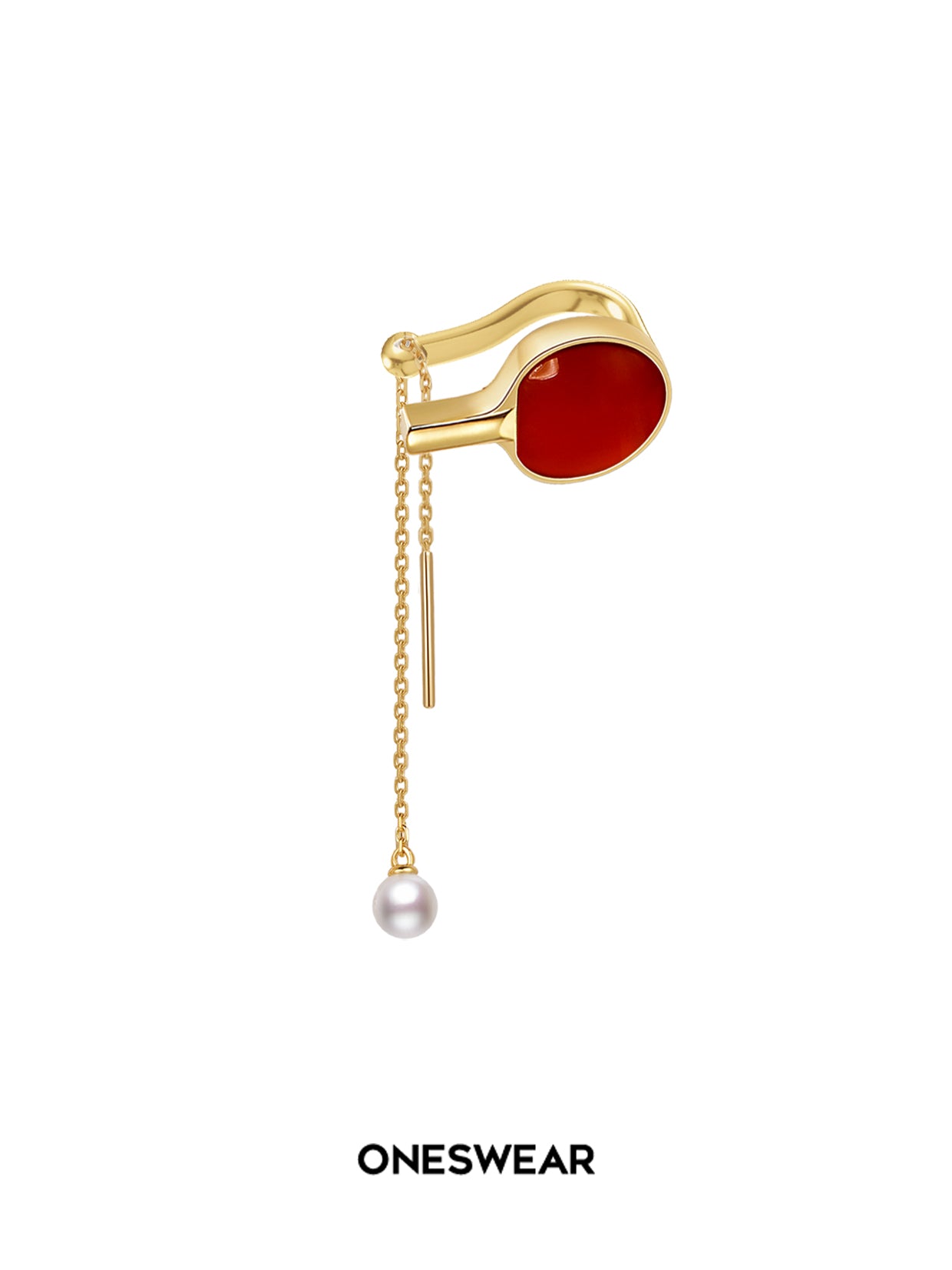 Red Table Tennis Ear Clip (Single)