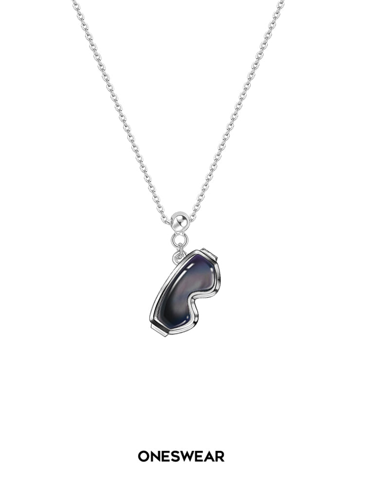 Black Ski Googles Necklace