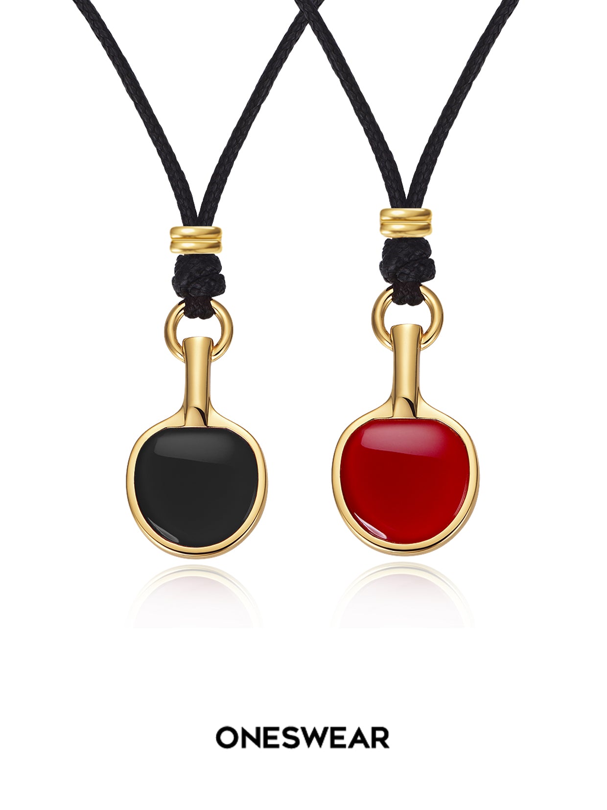 Black & Red Table Tennis Necklace