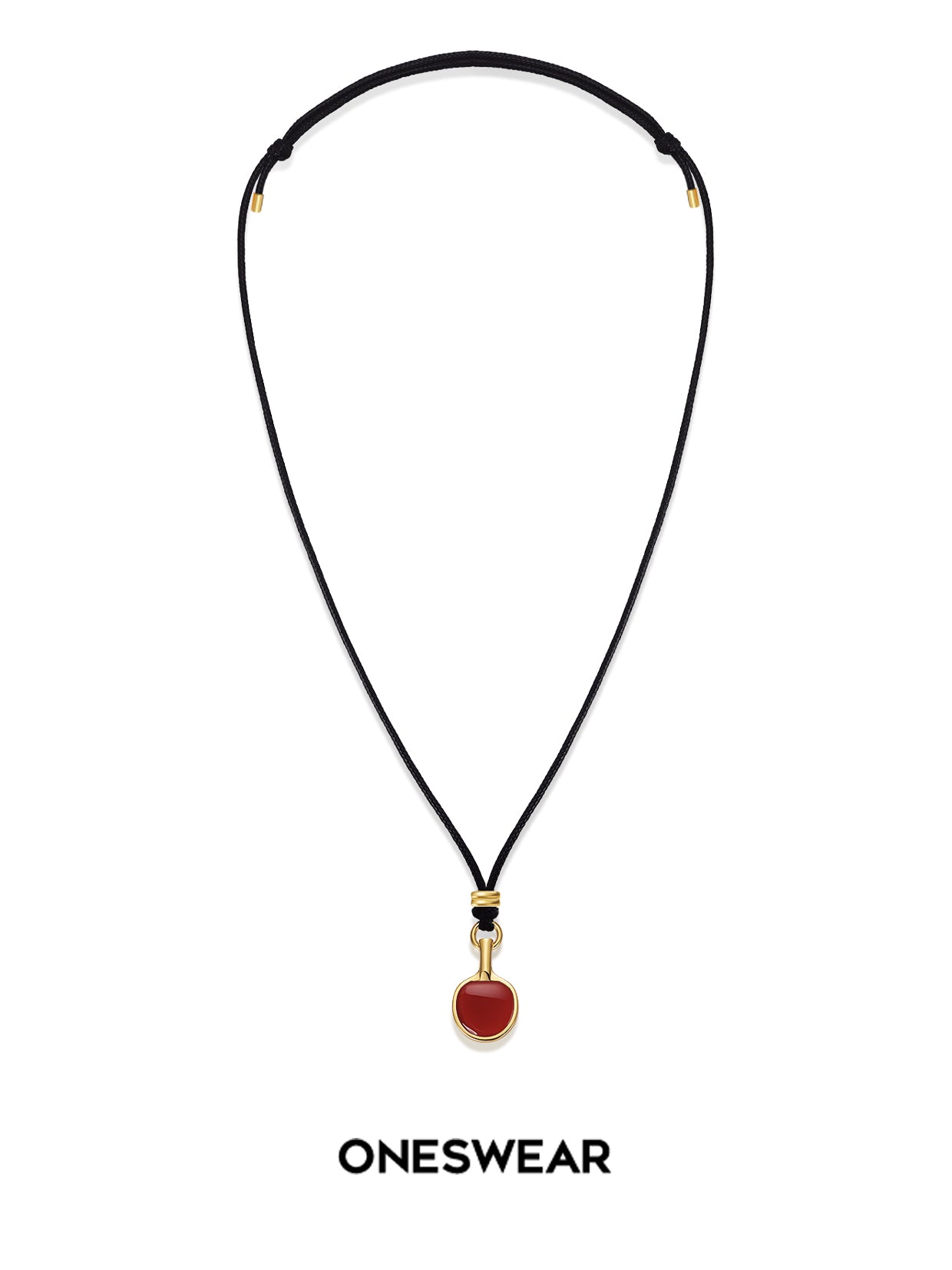Black & Red Table Tennis Necklace