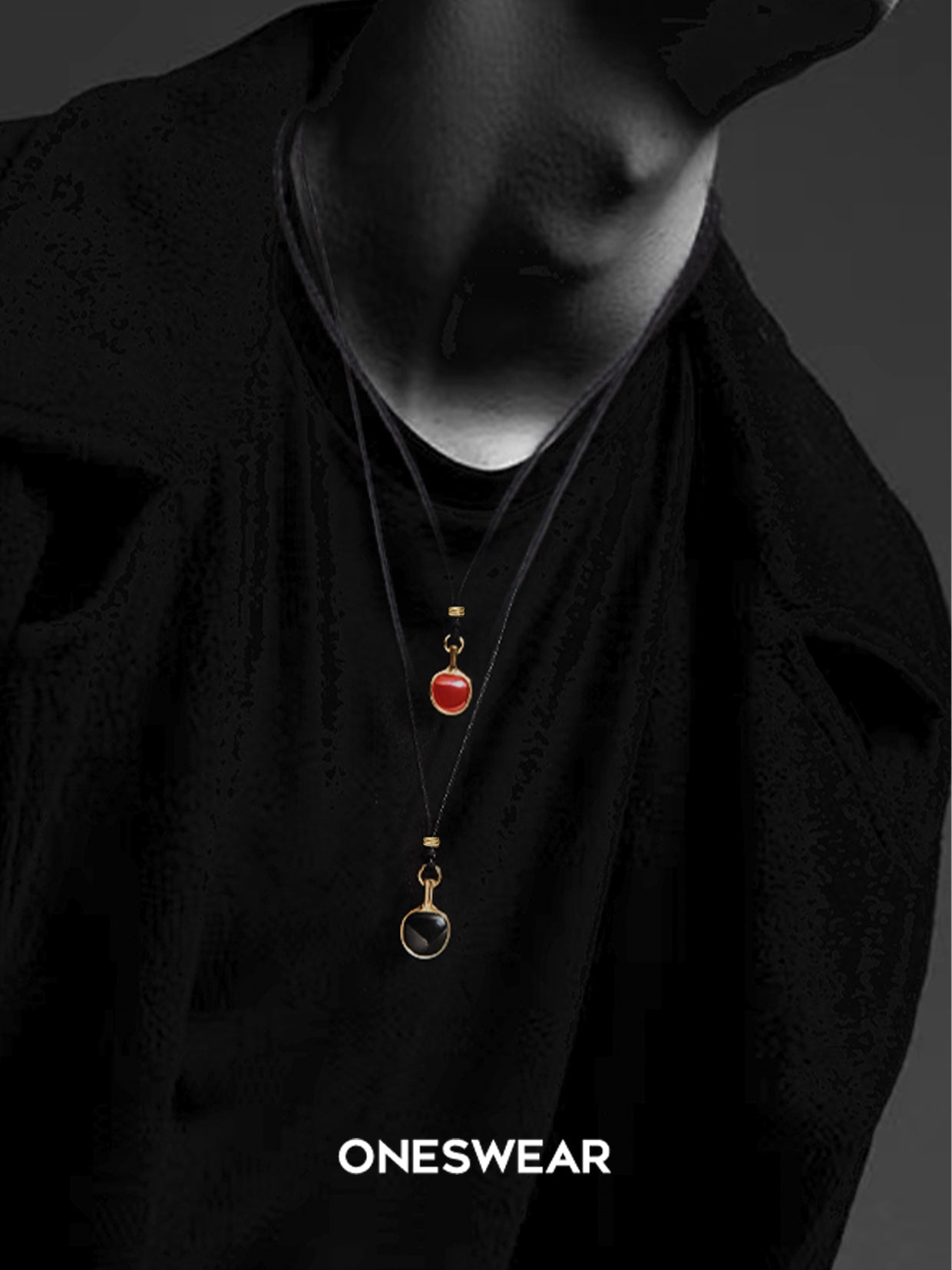 Black & Red Table Tennis Necklace