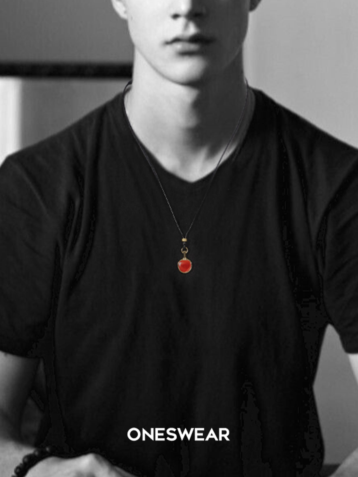 Black & Red Table Tennis Necklace