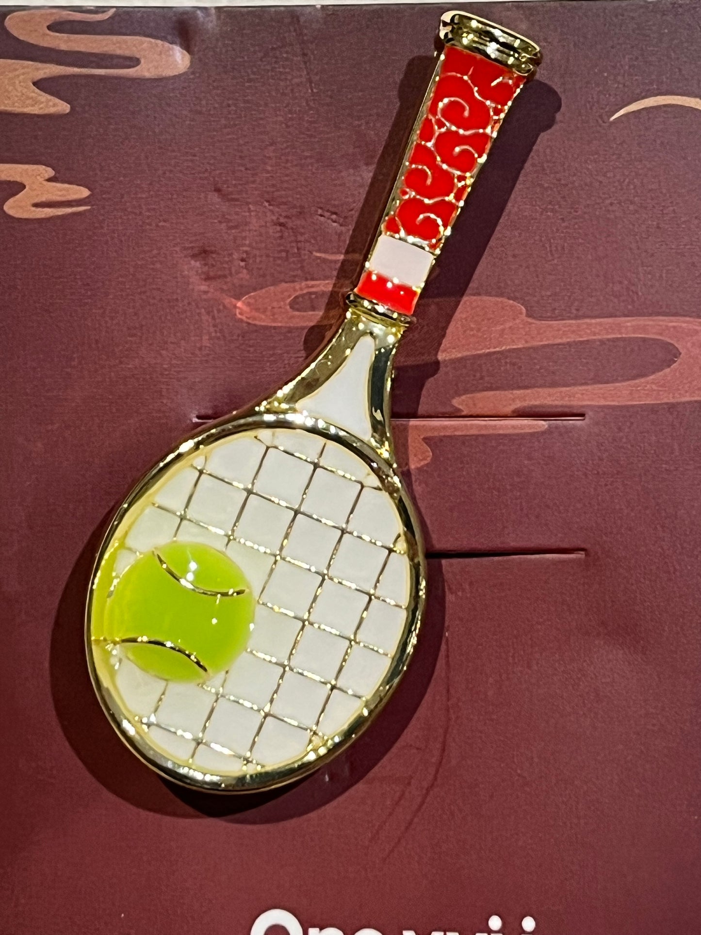 Fun tennis brooch and necklace