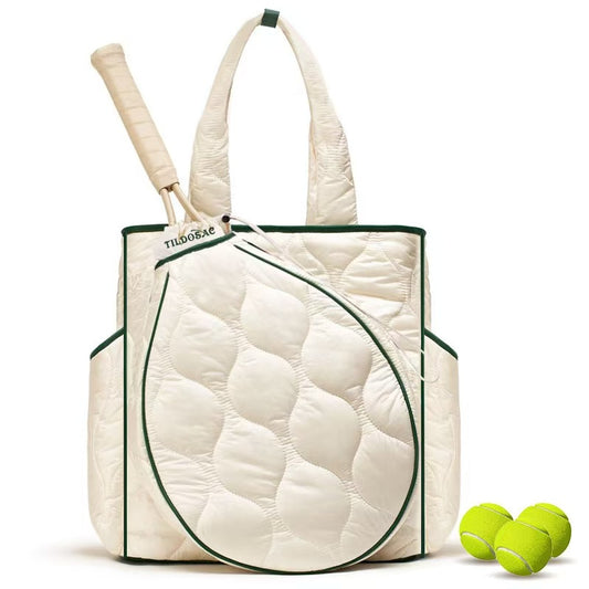 Quilted Tennis Tote Bag